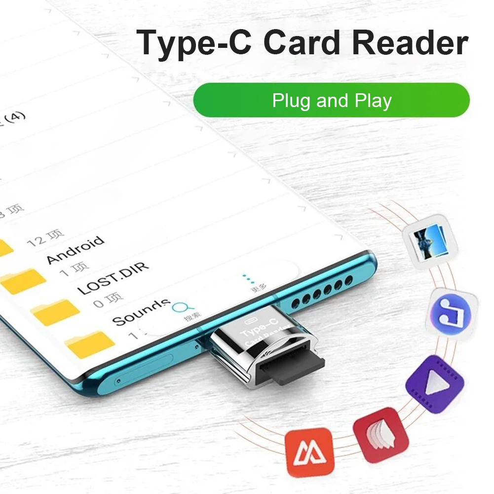 Type C Naar Micro-Sd Tf Adapter Usb 3.1 High Speed Memory Card Reader Micro Usb Naar Type C micro-Sd Otg Adapter Voor Xiaomi Samsung