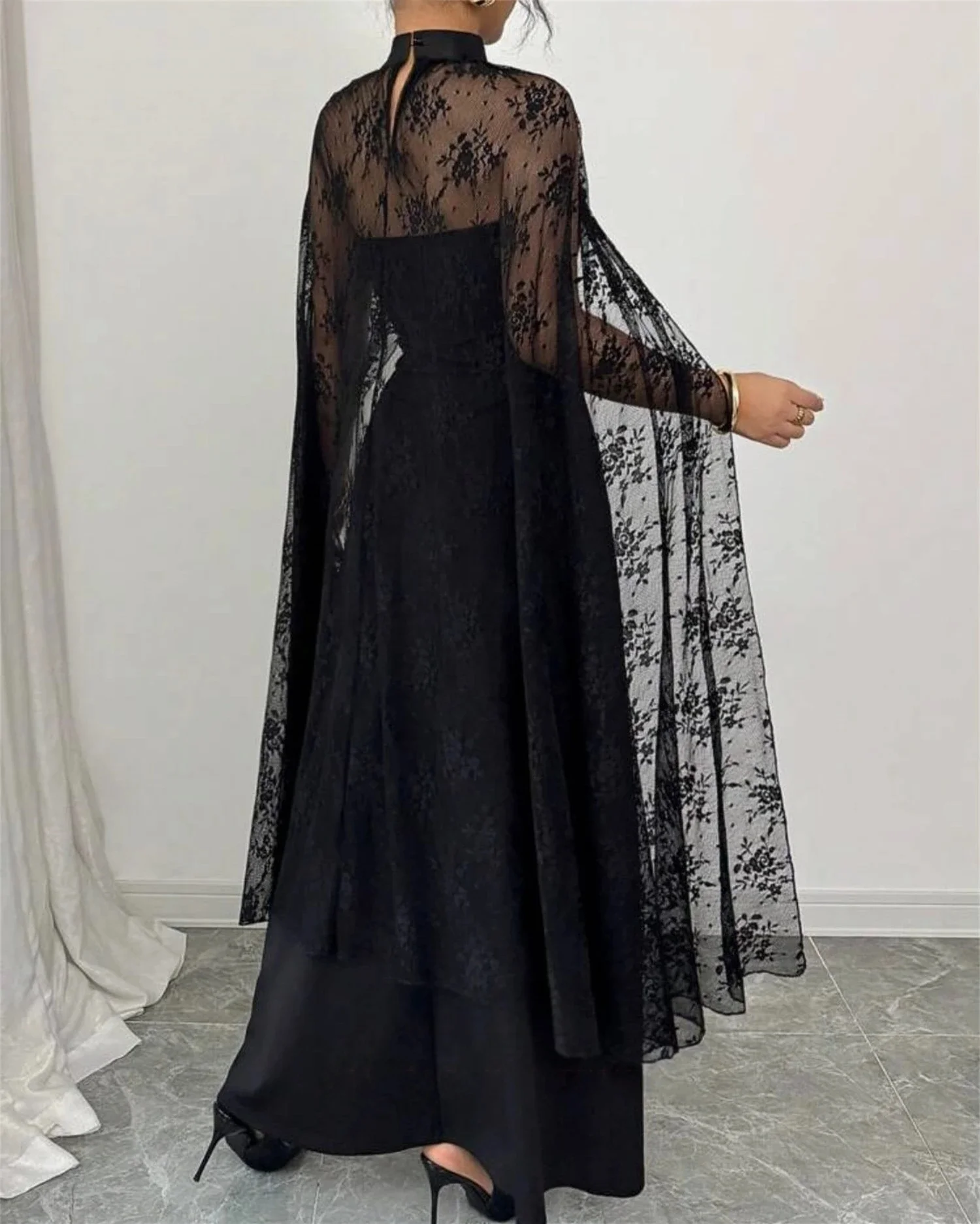 Черное кружево, длинное платье на заказ, вечерние платья Pastrol, унисекс, Джерси, ретро, Дубай, Саудовская Аравия, Израиль, выпускной, по индивидуальному заказу