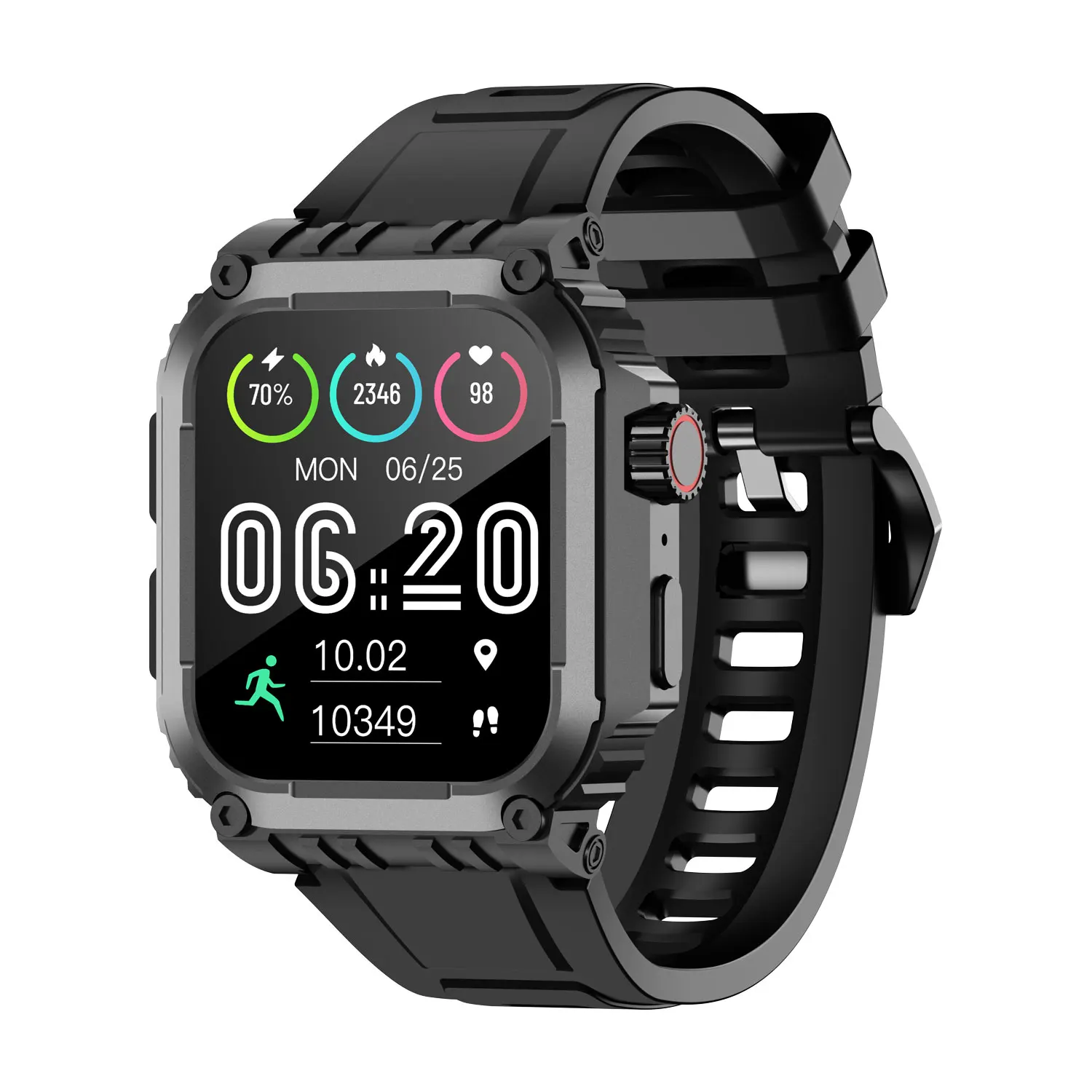 GPS Smart Watch Men Bluetooth Call Health Heart Rate Monitoring 410mAh IP68 Waterproof Sports Fitness Tracker Women Smartwatch