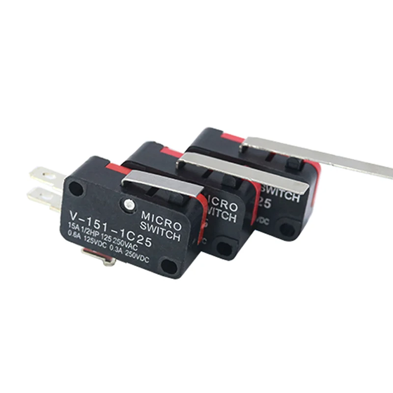 Industrial Micro Switch V-15 V-151 V-152 V-153 V-154-1C25  Series 15A 250VAC SPDT 1NO1NC Momentary Roller Lever Limit Switch - view 2
