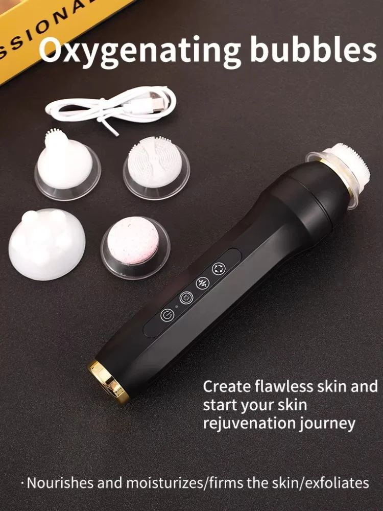

Cleansing and Rejuvenating Device Portable Facial Cleansing, Hydrating, Rejuvenating and Oxygenating Bubble Beauty Device