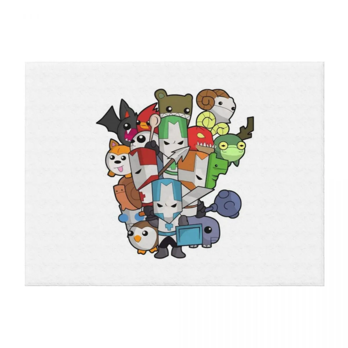 

Castle Crasher all knight Throw Blanket anime Sofa Quilt Large Beach Blankets