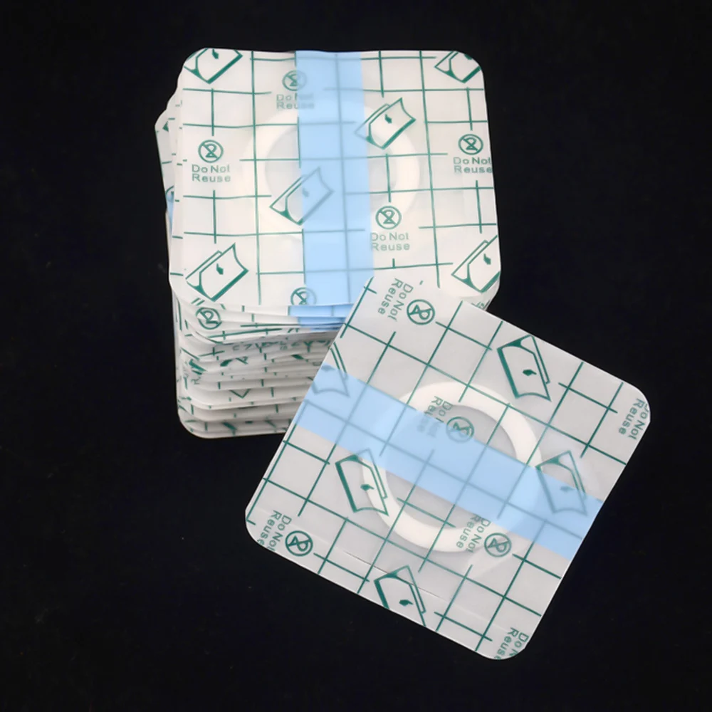 10-20pcs Medical PU Film Adhesive Plaster Waterproof Medicinal Wound Dressing Fixation Tape Bandage with Ring Navel Patch