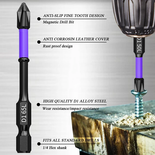 6/12 Pcs Magnetic Screwdriver Bits Non-slip Shockproof Phillips Impact Bits Hex Shank Alloy Steel Bits Suitable for Power Tools 4 6/12 Pcs Magnetic Screwdriver Bits Non-slip Shockproof Phillips Impact Bits Hex Shank Alloy Steel Bits Suitable for Power Tools 4