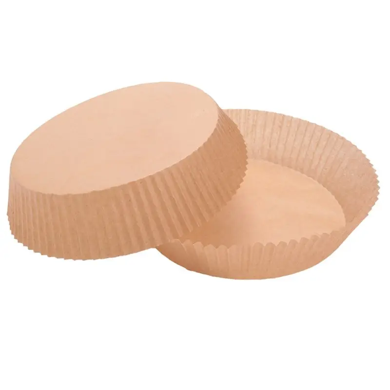 ABRE-400Pcs Air Fryer Parchment Paper Liners Non-Stick Disposable Air Fryer Liners Basket Unperforated Round Parchment Paper
