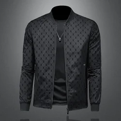 Brand handsome men's slim fit thin jacket, high-quality baseball uniform, casual personalized jacket, fashionable zipper top