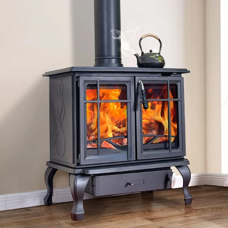 

Real Fire Fireplace Rural Heating Cast Iron Wood Burning