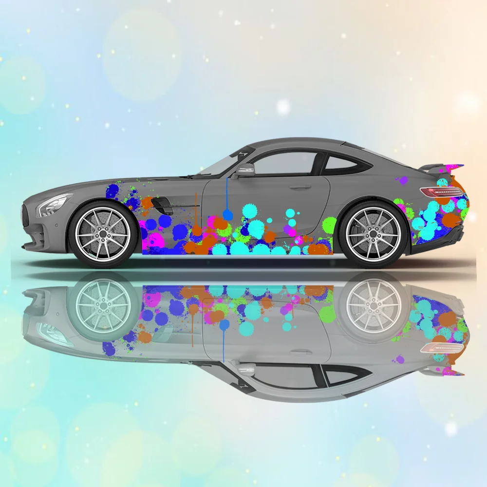 

Childlike Delight Colore Ink Car Vinyl Wraps Decal Self-adhesive PVC Sticker Suitable for Trucks SUV Decor Auto Accessories Gift