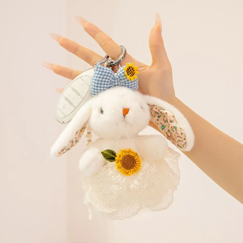 

Kawaii Rabbit Rabbit Keychain Stuffed Soft Drooping Ear Rabbit Pendant Bowknot Cute Bag Hanging Pendant Bag Backpack Decor