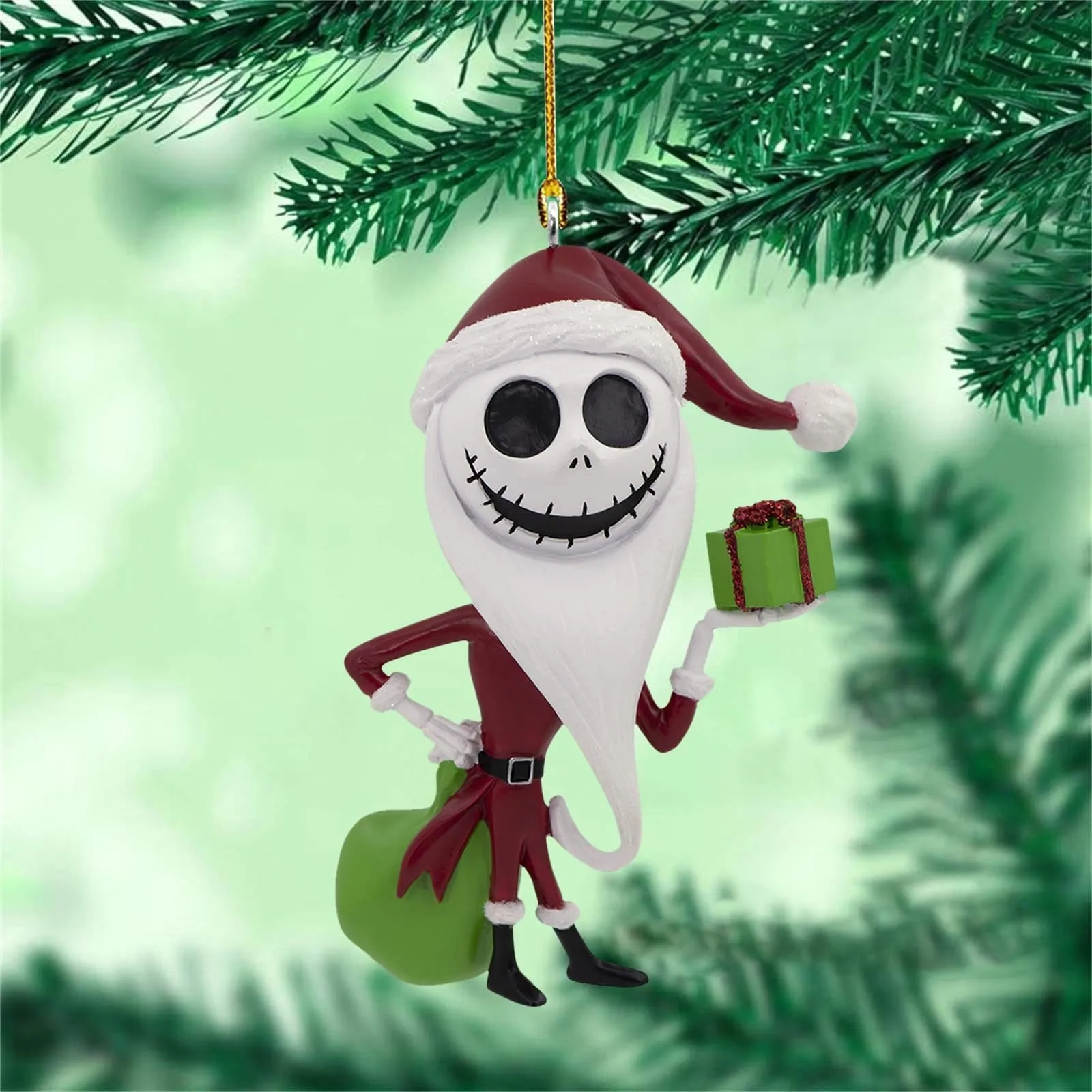 Decoraciones colgantes de pesadilla antes de Navidad, artesanías navideñas, Jack Skellington Sally, árbol de Navidad, decoración del hogar, estética de Disney