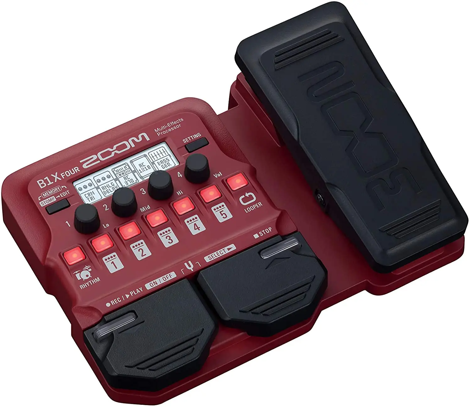 ZOOM B1 FOUR/B1X FOUR Amp Simulation LOOPER Drum Machine Phrase Loop 70 Effects 50 Storage 5 Effects Used at the Same Time