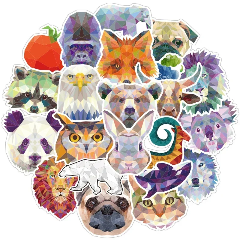 1Set =35PCS Cartoon Animal Doodle Stickers Trolley Case Notebook Scooter Water Cup Refrigerator Stickers Waterproof