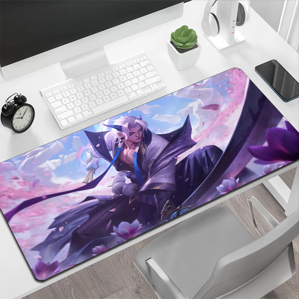 

Большой коврик для мыши League of Legends Yone, игровой компьютерный Коврик Для Мыши для ПК, большой коврик для мыши XXL, Настольный коврик для клавиатуры