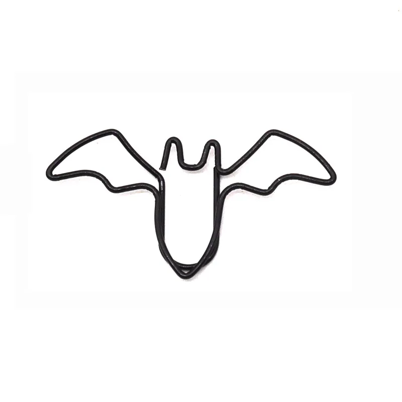 30 graffette per pipistrelli neri, graffette in metallo, forniture di cancelleria per ufficio, classificazione della carta, graffette, materiale scolastico