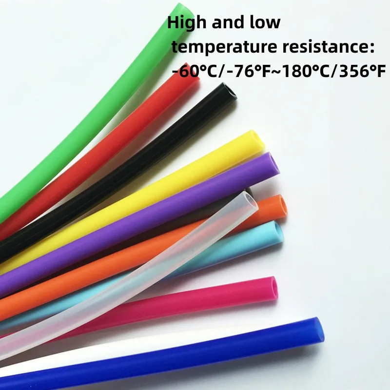 1M Colored Silicone Tube ID2 3 4 5 6 7 8mm Flexible Rubber Hose Thickness Food Grade Soft Milk Beer Drink Pipe Water Connector