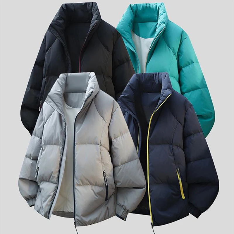 Customized Wholesale High Quality Outdoor Men's Winter Large Size Formal Polyester 95% Down Jacket With Zipper