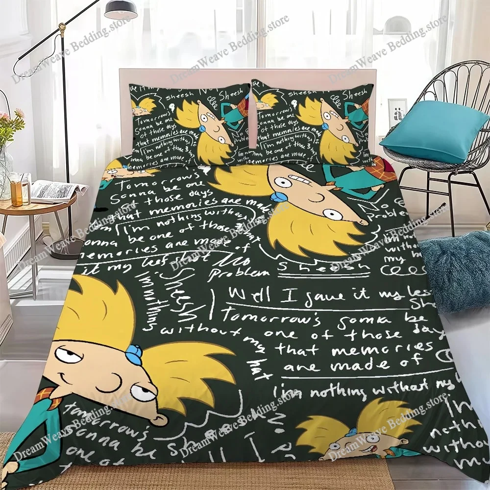 

Cartoon Heys A-Arnold Cool Duvet Cover Set Home Style Bedding Soft Laundry Cotton Bed Student Dormitory Gift