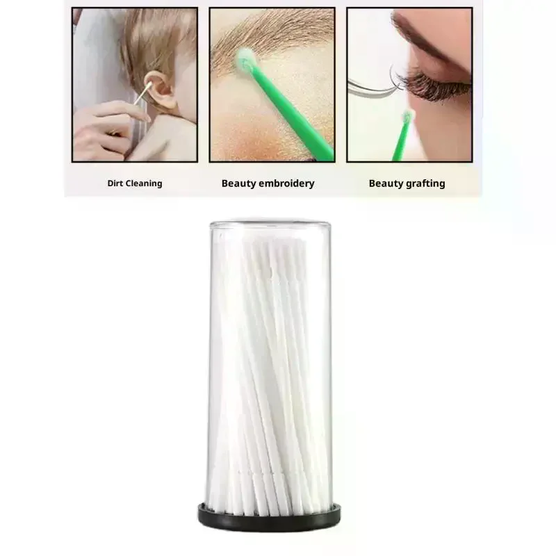 100Pcs Disposable Micro Brush Applicator Microswabs For Eyelash Extension Removing Tools, Mini Cotton Swab Brushes For Makeup