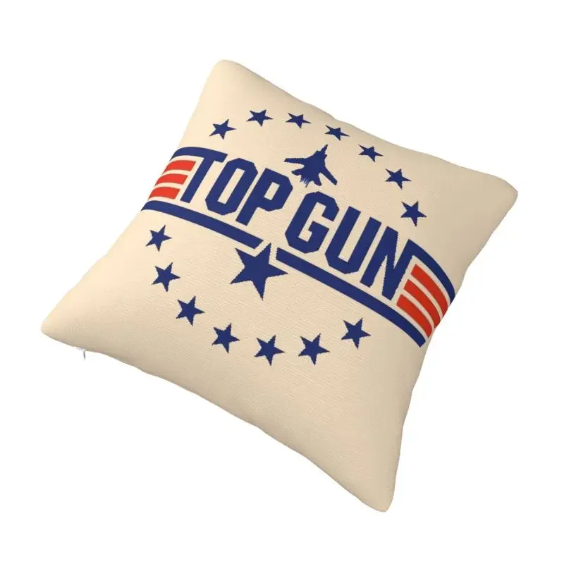 Luxury Tom Cruise Maverick Film Top Gun Cushion Cover Velvet Pillow Cover for Sofa Square Pillowcase Home Decoration