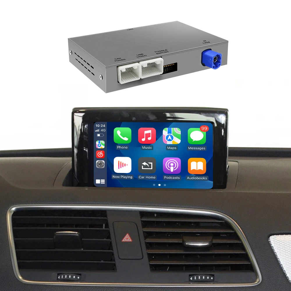 Draadloze CarPlay Android Auto Decoder Box voor Audi A1 Q3 2014-2018 2G MMI RMC met AirPlay Mirror ink Navigatie GPS BT Module - afbeelding 2