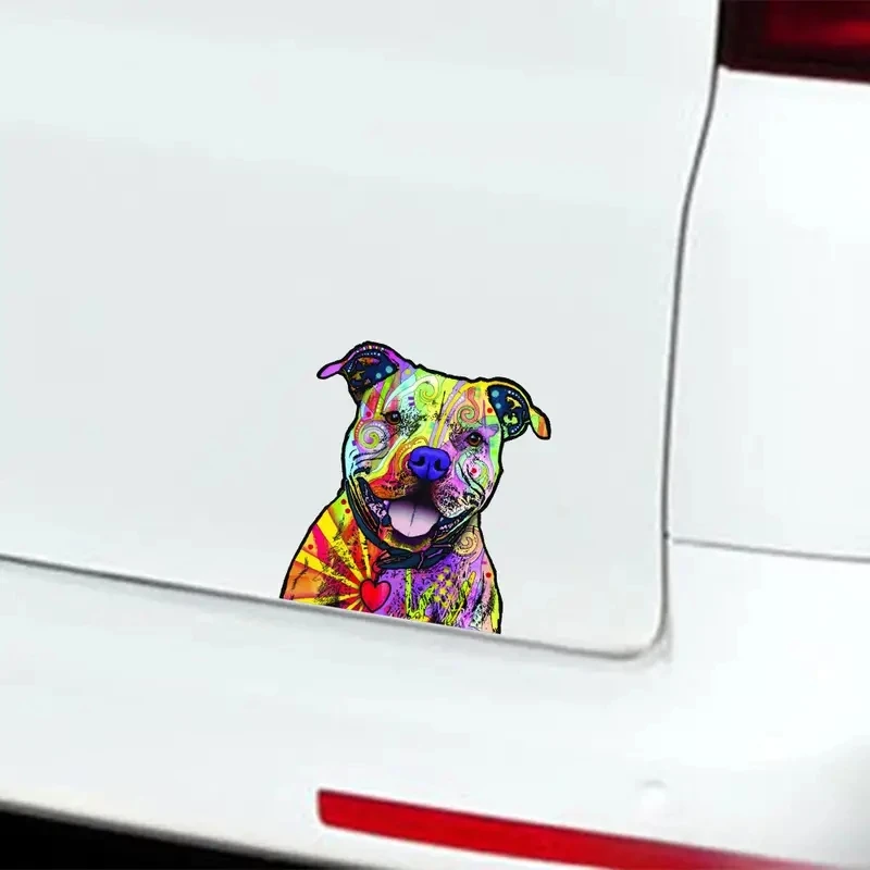 حفرة الثور الكلب ملصقات السيارات ، ملصق حائط من الفينيل للنوافذ ، مصدات ، أجهزة الكمبيوتر المحمولة ، مقاوم للماء اكسسوارات السيارات