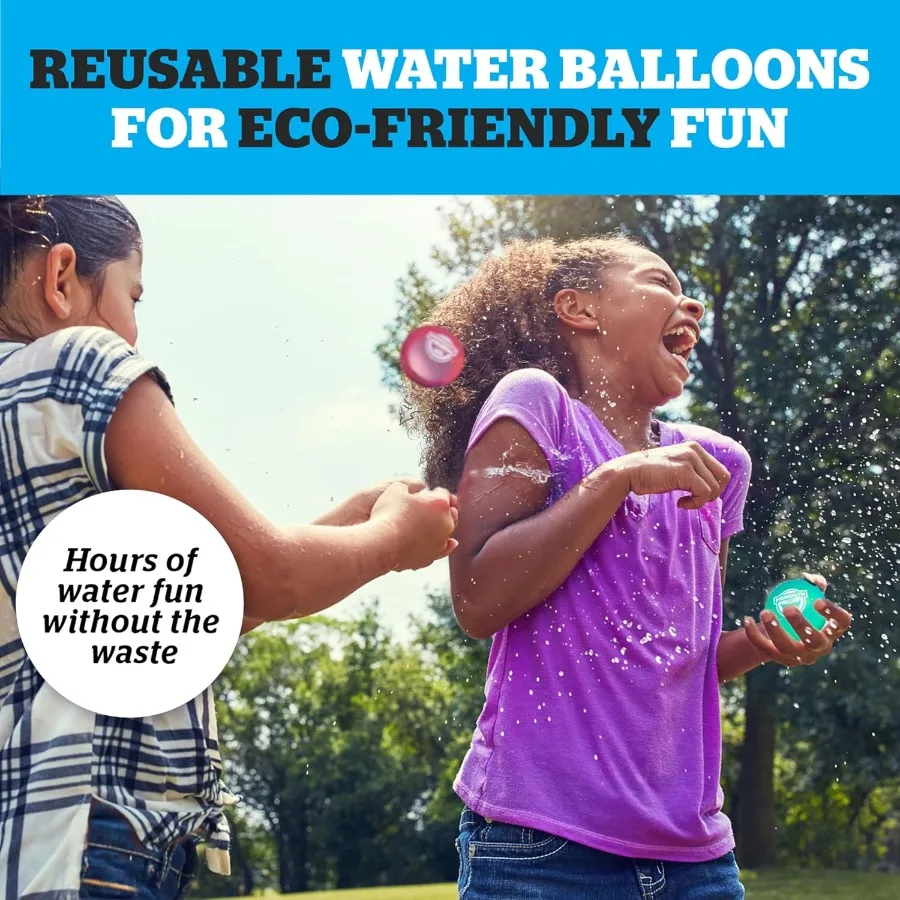 Palloncini d'acqua magnetici riutilizzabili Giocattoli d'acqua estivi all'aperto per attività di schizzi a riempimento rapido Confezione da 8