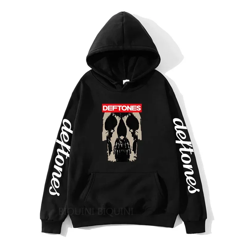 Mens hoodies music rock Deftones printed hoodie men hip hop fleece long sleeve sweatshirts pullover long sleeve heavy mental top