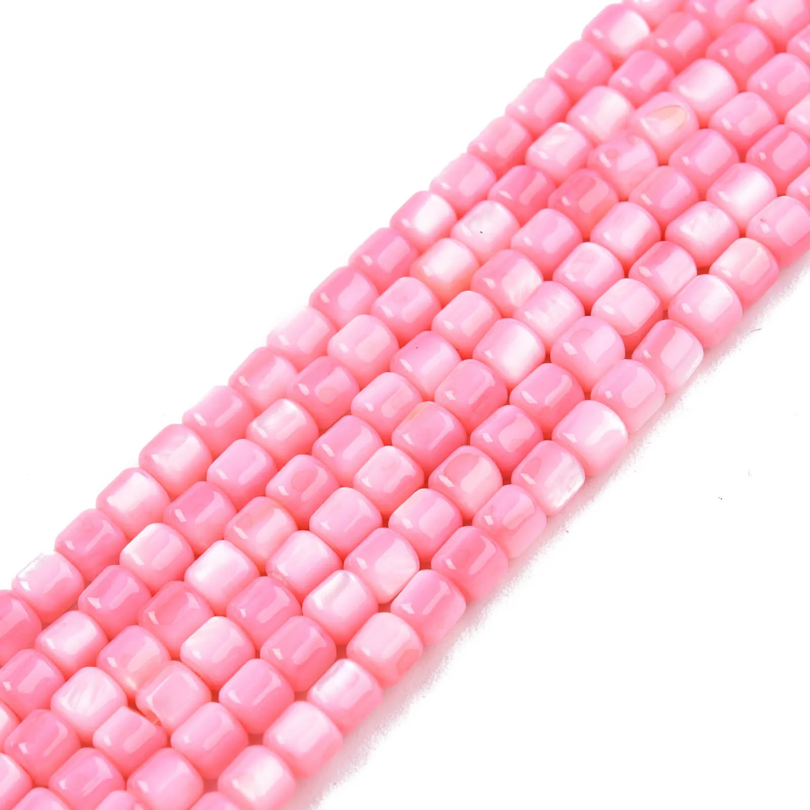 

10 Strands Natural Freshwater Shell Beads 3.5x3.5mm Column Loose Spacer Beads Seed Bead for Jewelry Making DIY Bracelet Necklace