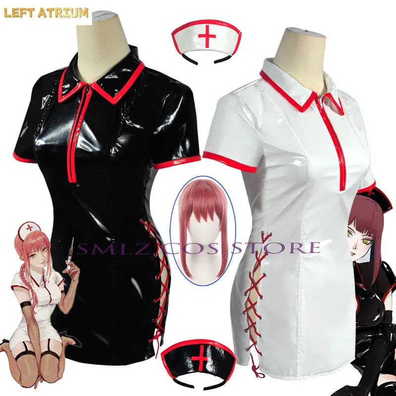 

Nurse Makima Cosplay Anime Chainsaw Man Cosplay Costume Woman Sexy Black White Uniform Set for Party Woman Outfit