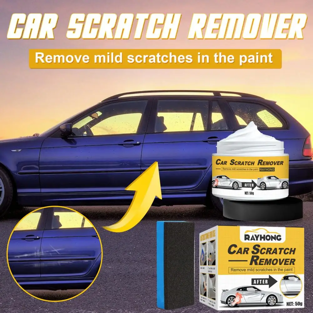 

1 Set Useful Car Scratch Remover Paste Deep Moisturizing Safe Scratch Remover Polishing Wax Car Scratch Removal