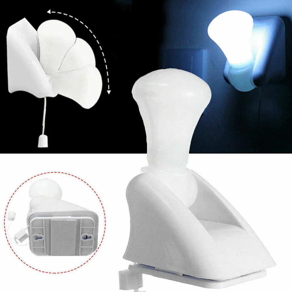 LED Pull-String Bulb Smart Night Light Bedside Cabinet Lamps Portable Easy to Install Bedroom Bedside LED Light Bulb Home Decor