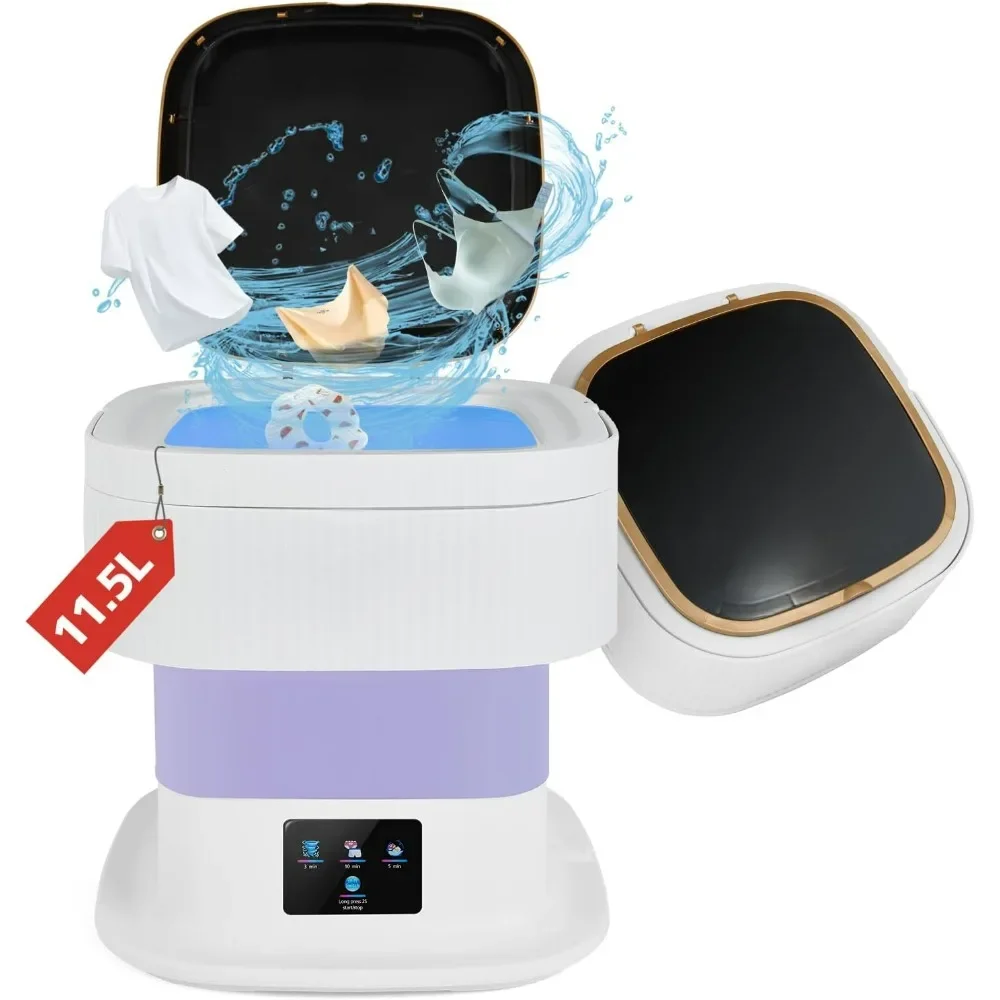 

Портативная стиральная машина, складная, 11,5 л, нижнее белье глубокой очистки, детская одежда, одежда для домашних животных, путешествия, кемпинг, квартира