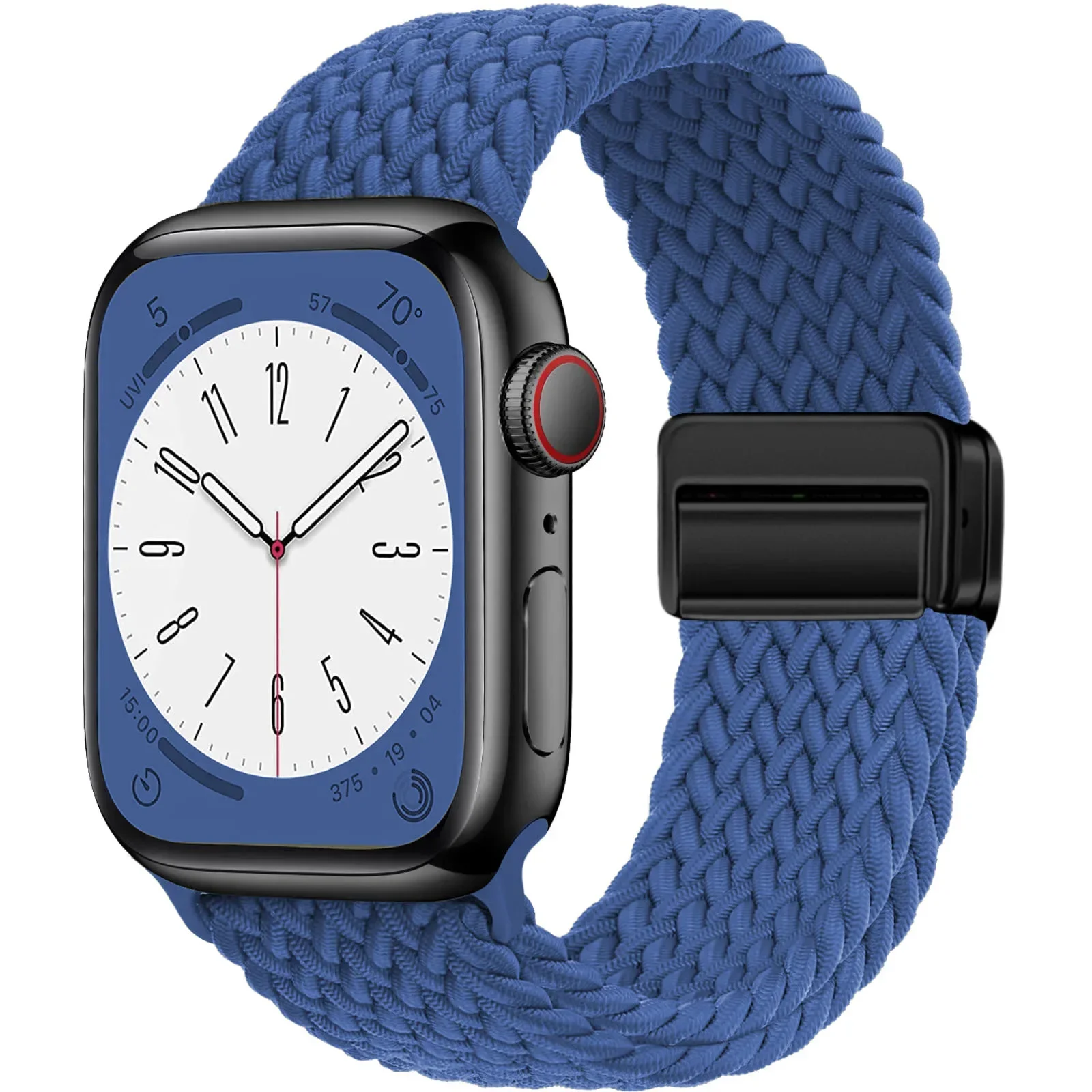 Ремешок нейлоновый для Apple Watch Band 44 мм 40 мм 45 мм 49 мм 41 мм 38, плетеный браслет с магнитной застежкой для iWatch series se 7 5 6 8 9 Ultra 2