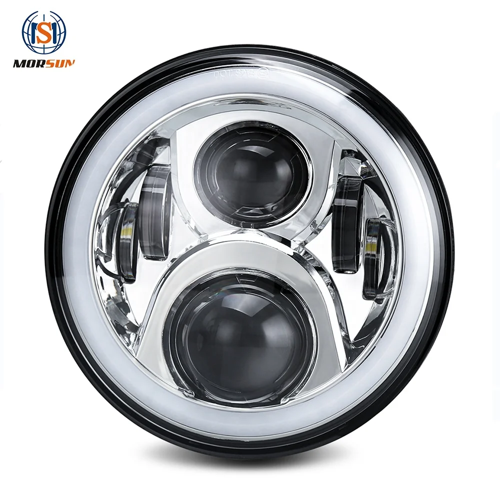 7 Inch Round LED Headlights Projection Headlight Kit for Jeep Wrangler JK TJ LJ lada niva 4x4 suzuki samurai Hummer H1 H2