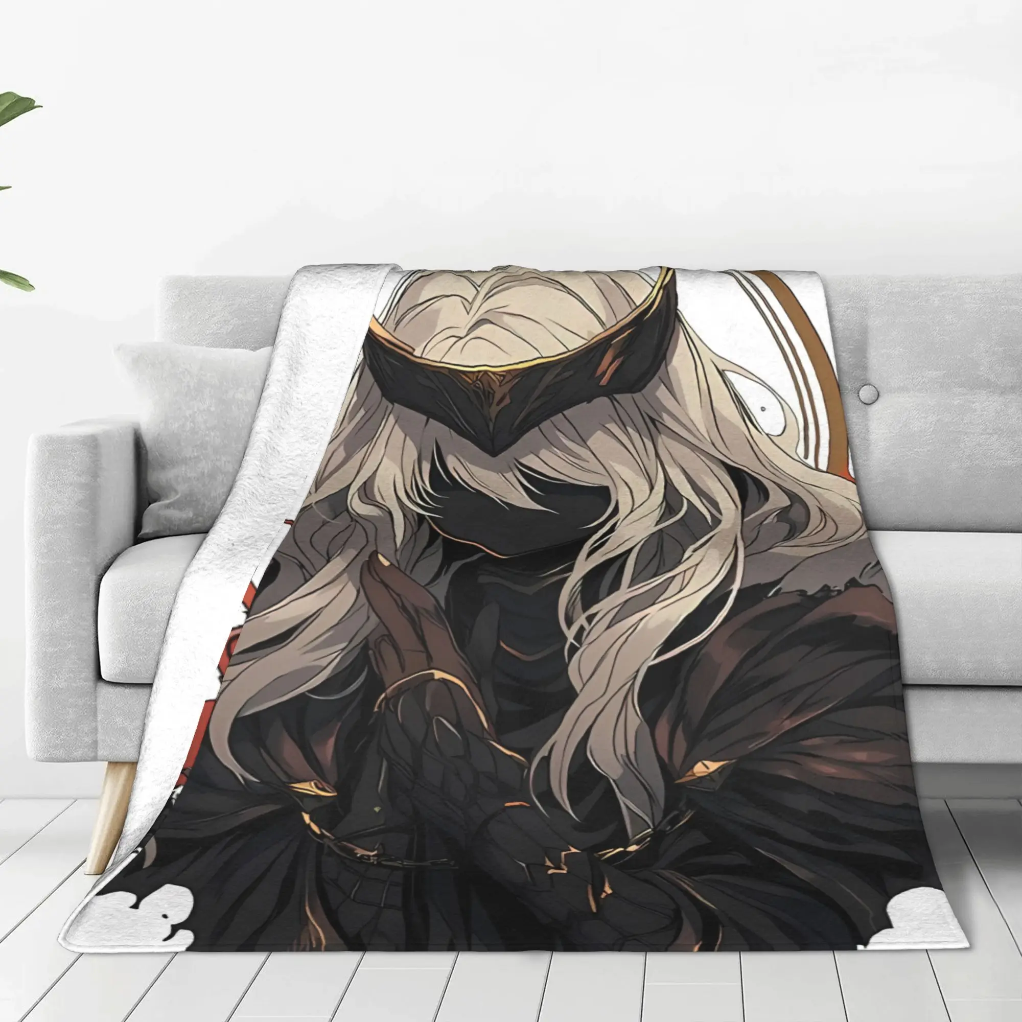 1PC Home Cute Room Decor Faceless Firekeeper Maiden Blanket Throw Blanket DDark Souls Novelty Warm Blanket All Season