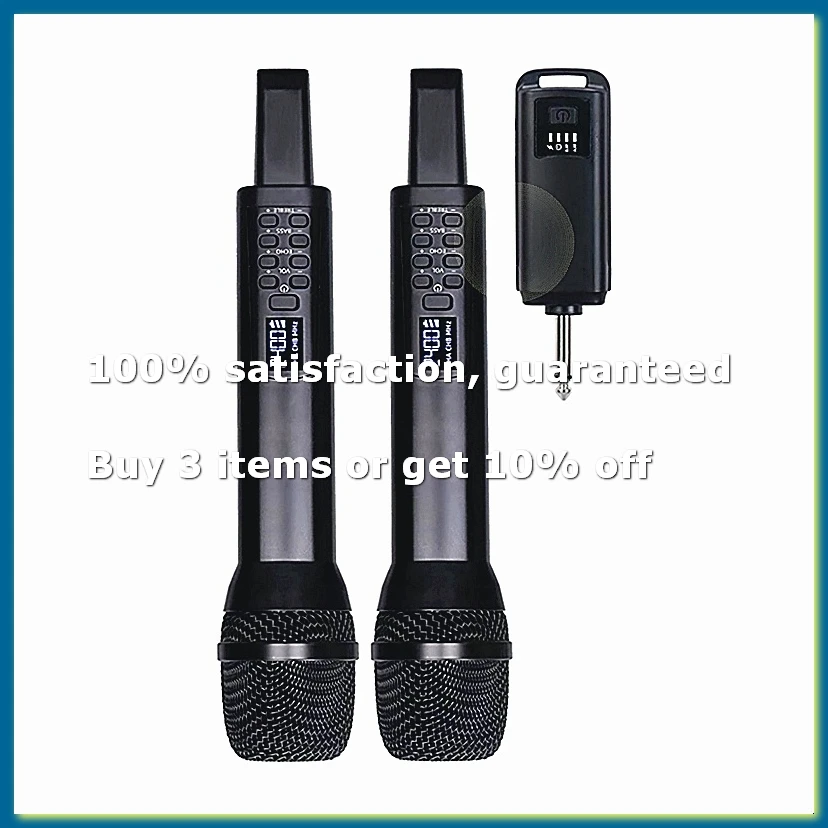 ●Karaoke Wireless Microphone Receiver Audio Singing Performance Treble Bass 2.4G Wireless Handheld Microphone