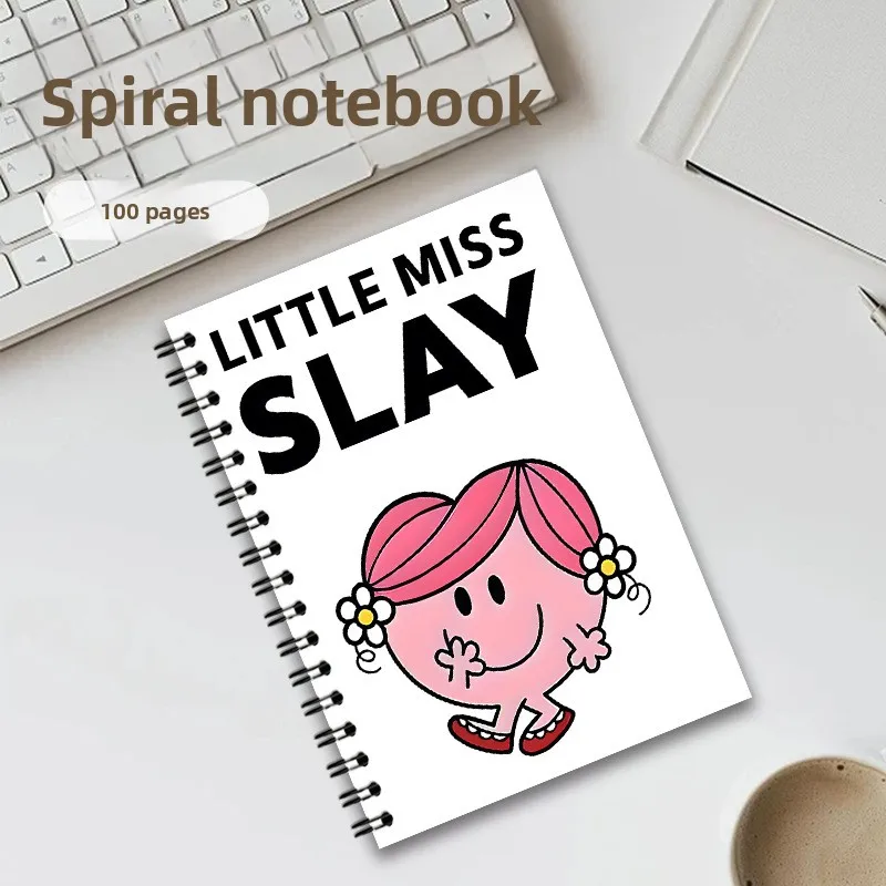 New Popular Cross-border White Little Devil Girl Spiral Diary Notebook & Coloring Book
