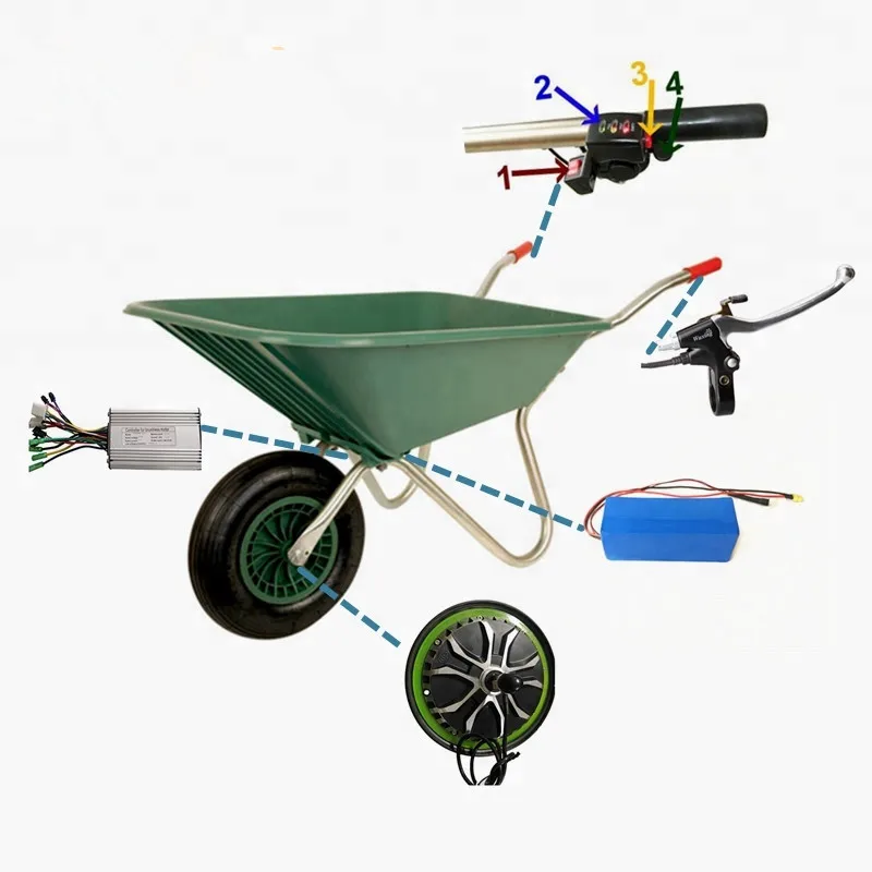 

10inch 48v 500w hub motor electric wheelbarrow motor kit with tire