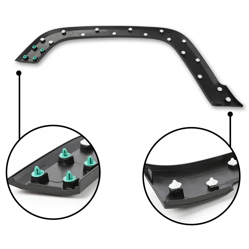 حاجز متوهج مناسب لسيارة Jeep Renegade 2015-2021، واقي غطاء العجلة السوداء لصب الحاجز (يمين أمامي) #4