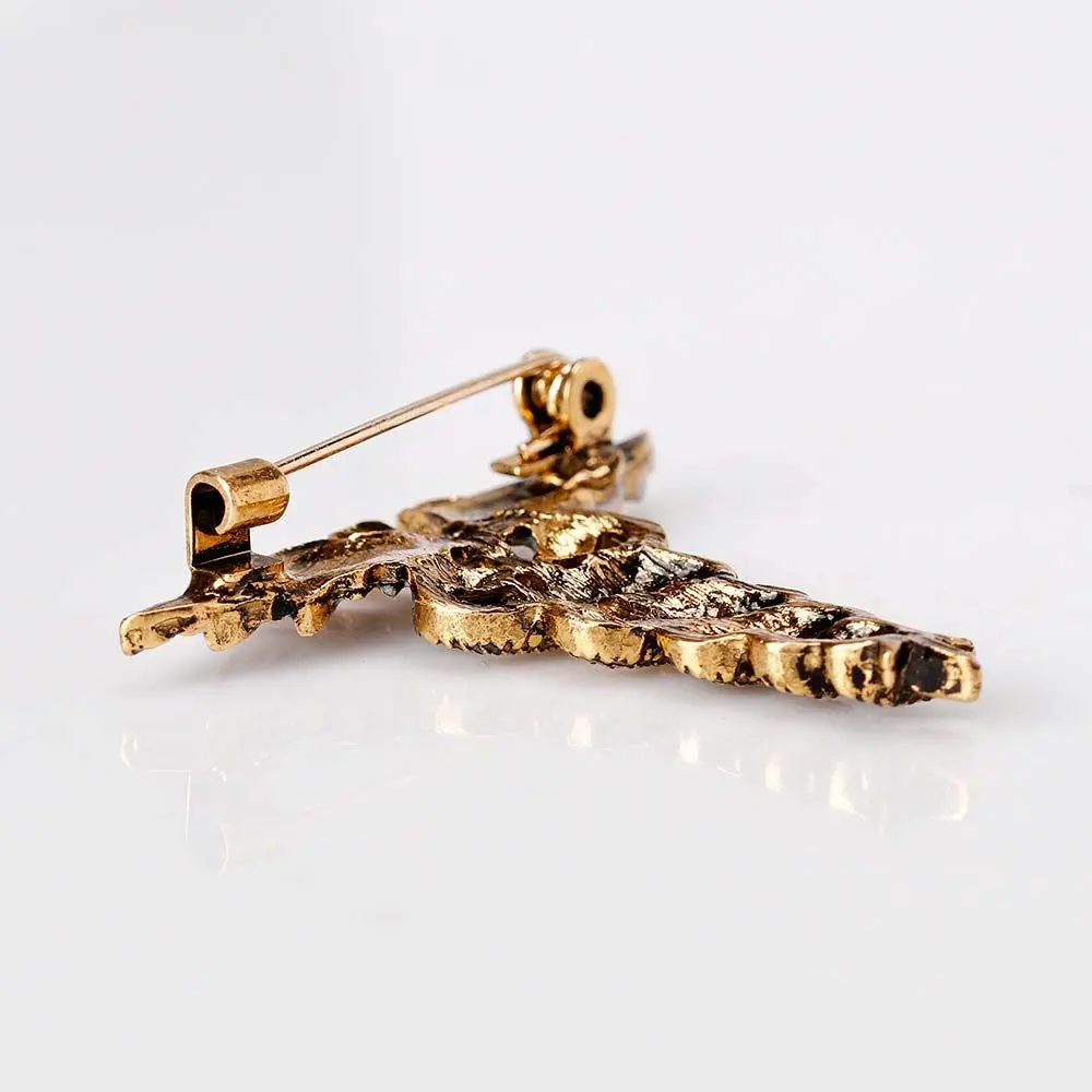 هدية للرجال والنساء الفاخرة طوق الملابس المينا المعادن Caduceus قضيب شارة مجوهرات اكسسوارات الصدار بروش دبابيس #4