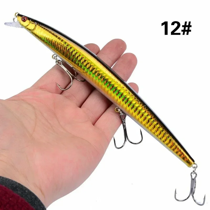 16 Farben 18cm 24g Elritze Angel köder Laser Kurbel köder harter künstlicher Köder Kunststoff großer gefälschter Fisch lockt Seefisch köder