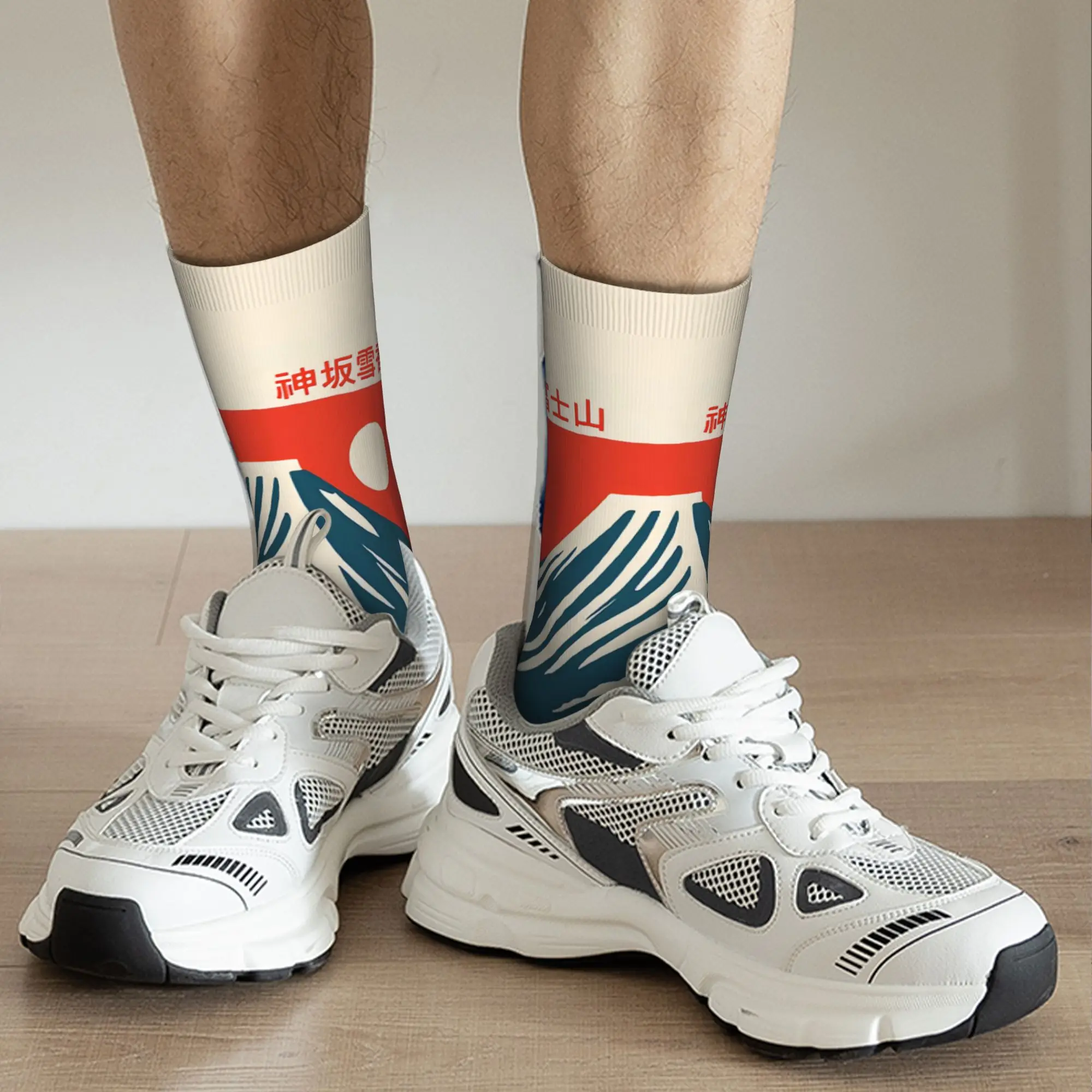 Японская культура и принты, холст, картина, гора Фудзи, выставка, настенная художественная картина, мужские носки для экипажа, модные классические носки унисекс