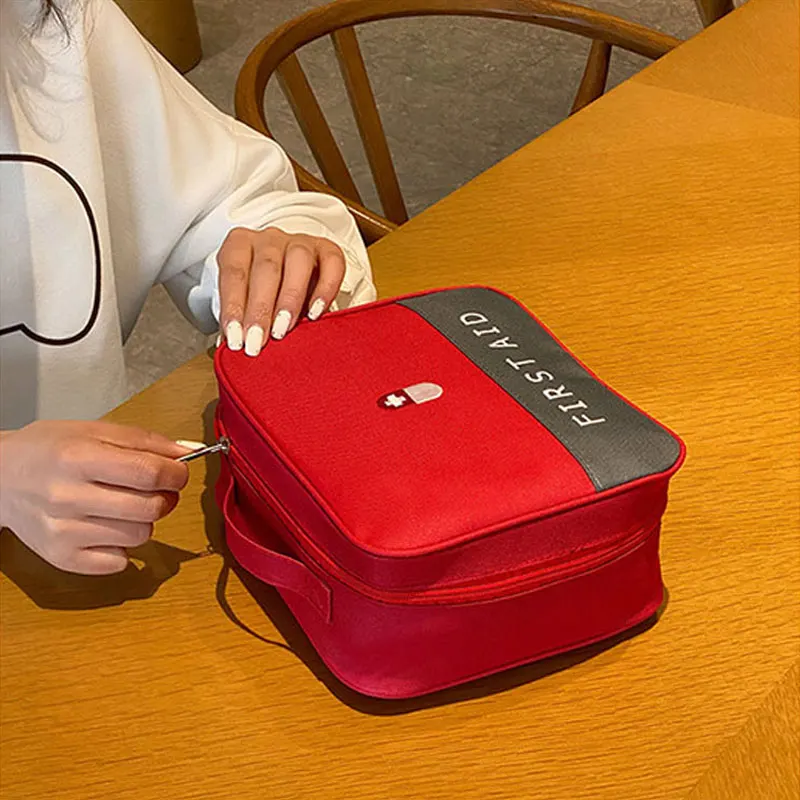 Trousse de premiers soins à domicile grande capacité, sac de rangement de médicaments, voyage, camping en plein air, sac de survie d'urgence utile, étui à pilules