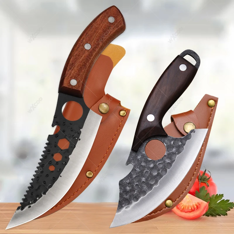 

Forging Hammer Pattern Butcher's Boning Knife Meat Cutting Knife Stainless Steel Kitchen Meat Cleaver Sharp Barbecue Knife