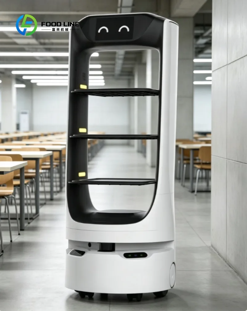 Custom Made Creative Obstacle Avoidance Driverless Delivery Services Robot Use for Indoor Robot Server Restaurant