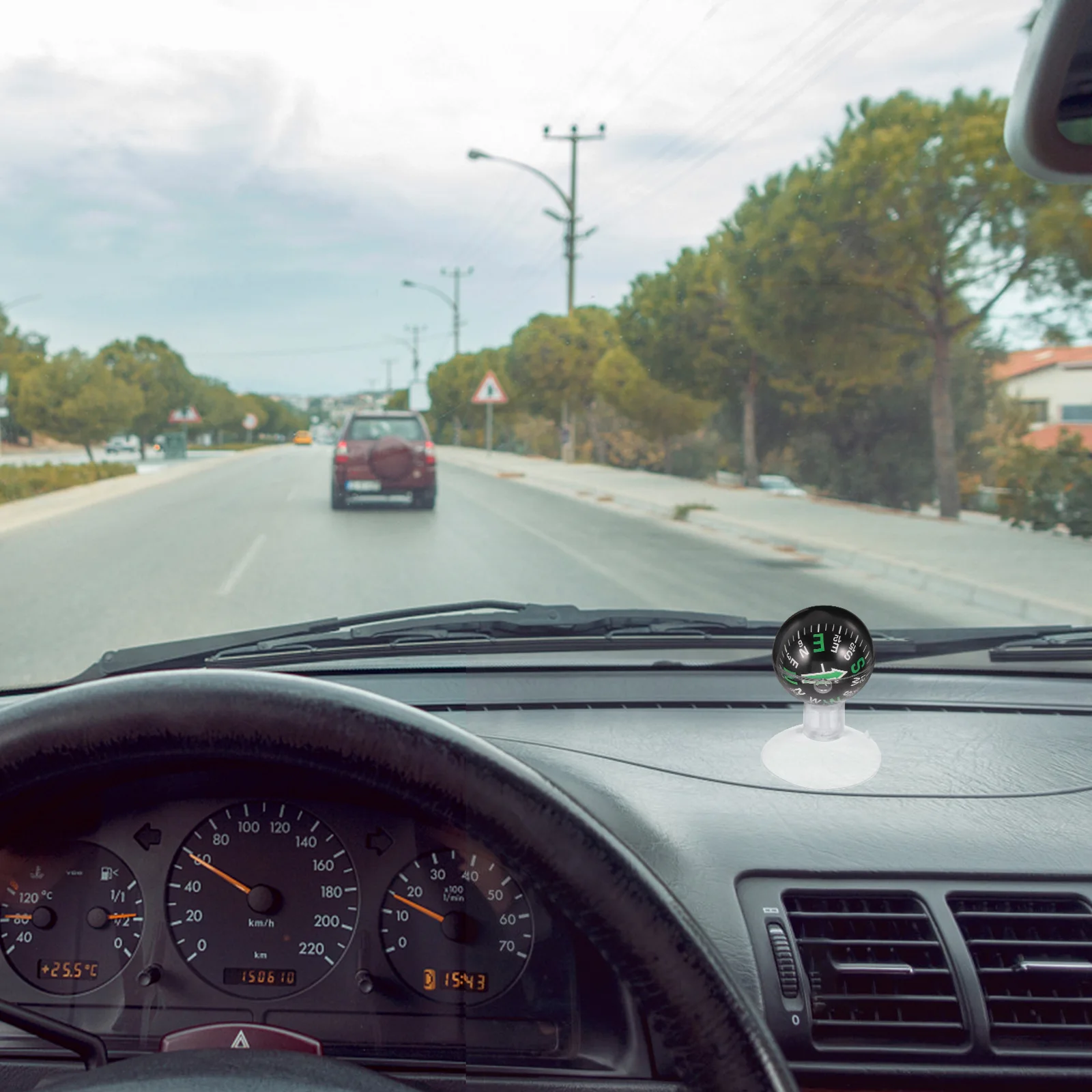 

Car Compass 28mm ABS Dashboard Mount Travel Accessories Marine Dash Ornament Stylish Interior Decor Guide Ball Outdoor Tool