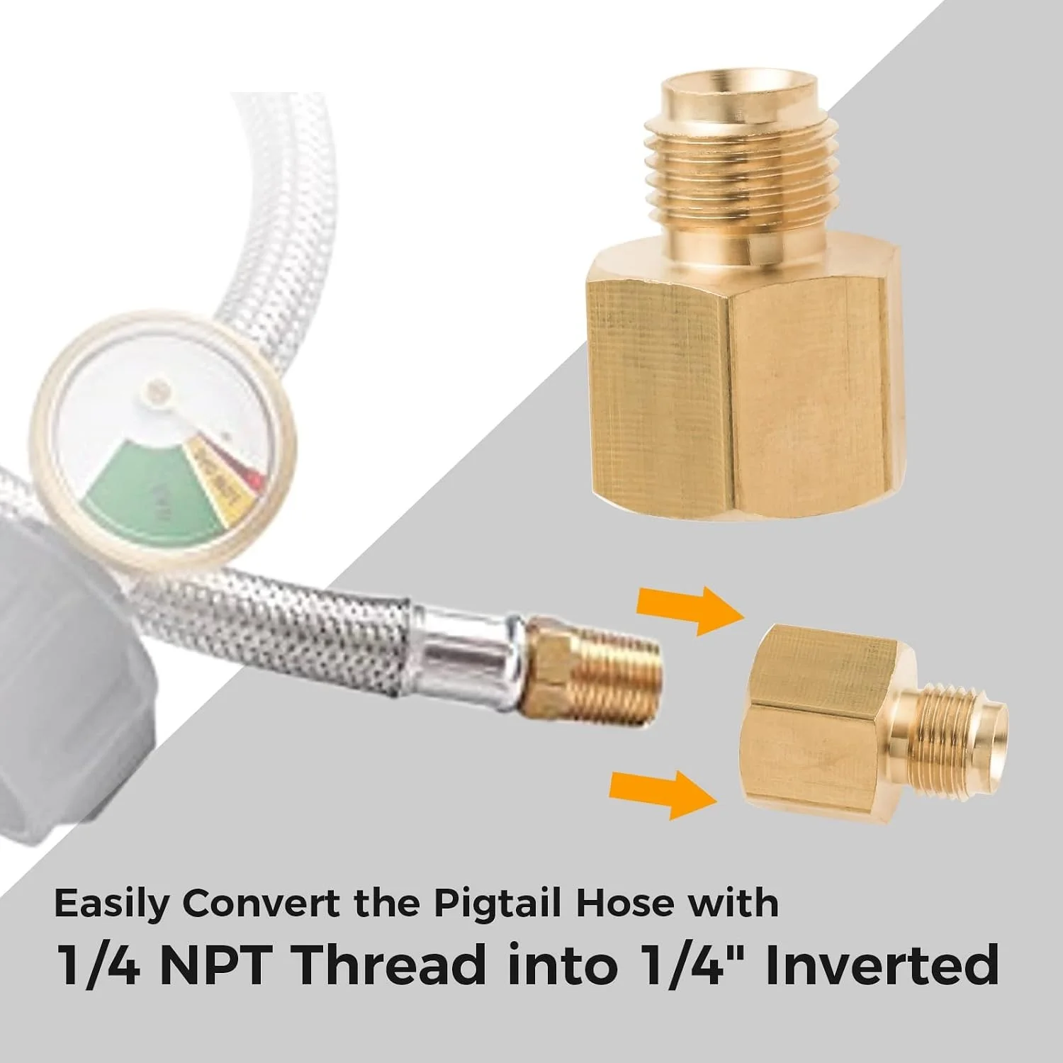 4pcs Brass 1/4