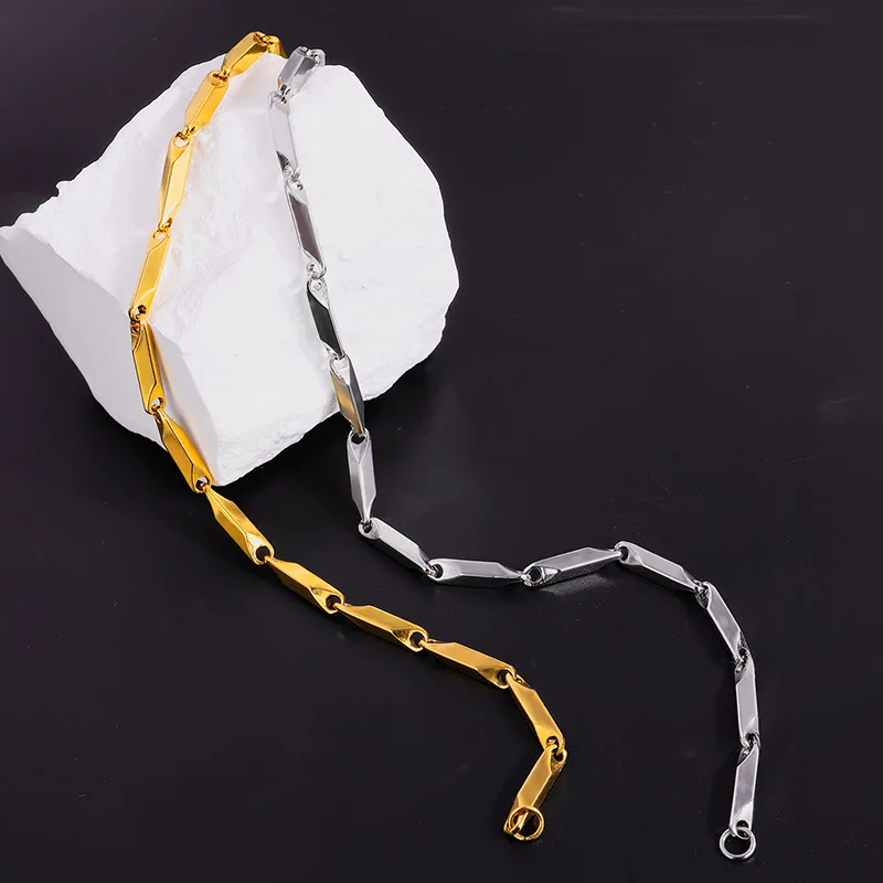 

Gold and Silver Melon Seed Niche High-grade Sense Men and Women Fashion Light Luxury Jewelry Charm Boho Titanium Steel Bracelet