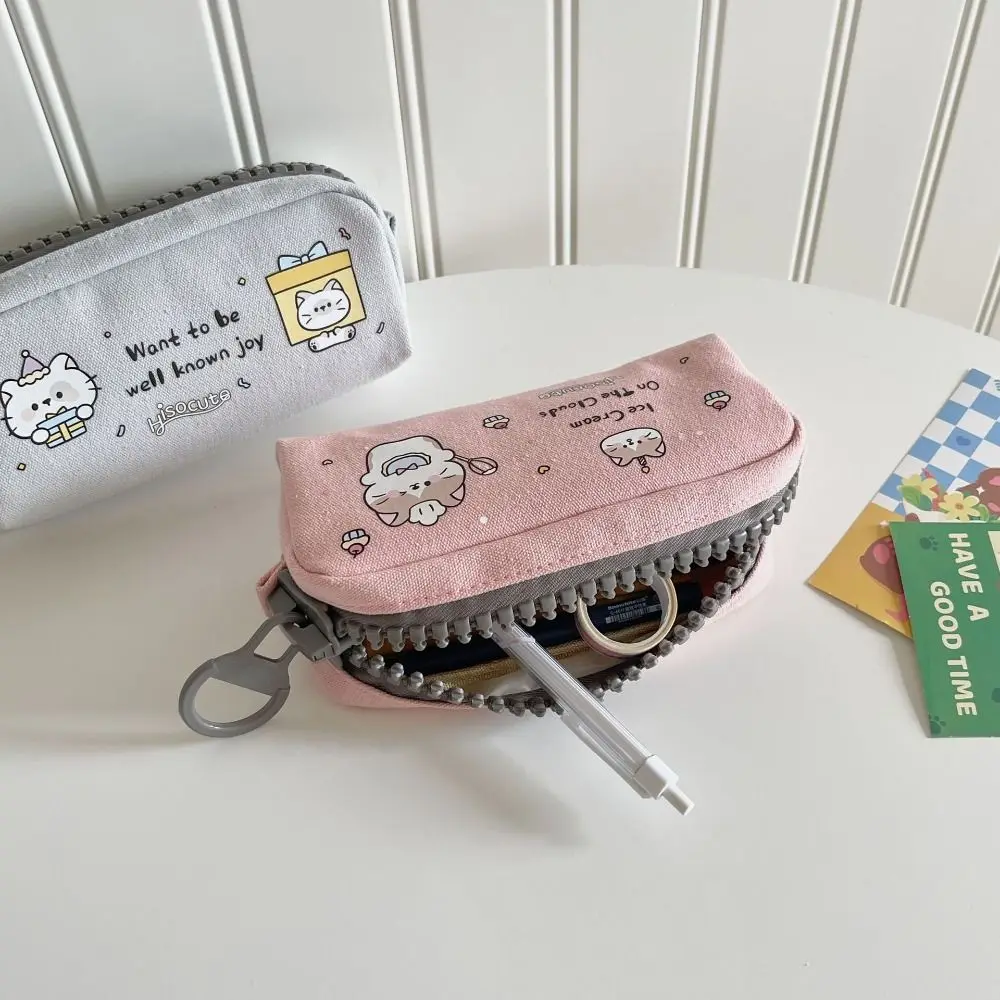 Cute Cartoon Pen Bag Large Capacity Multi-function Stationery Organizer Pencil Case Student