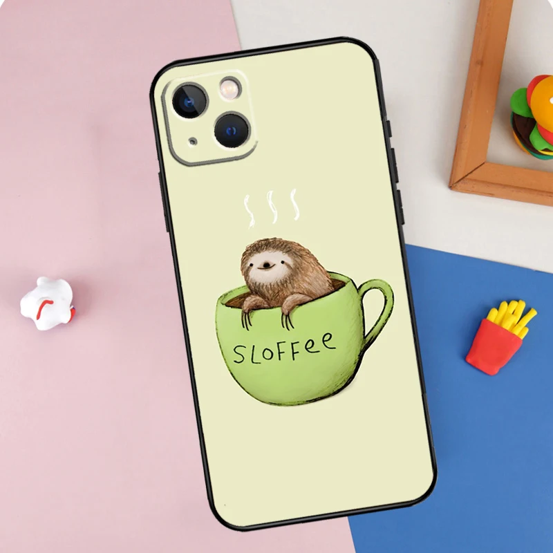 Sloth Animal Cute Phone Case For iPhone 11 12 13 14 15 16 Pro Max 12 13 Mini X XR XS MAX Plus Cover